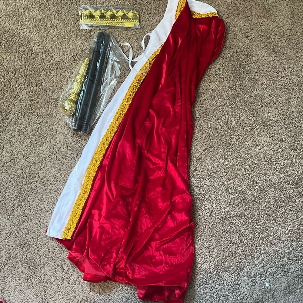 Kids king Cape sector, and crown three-piece dress-up set med